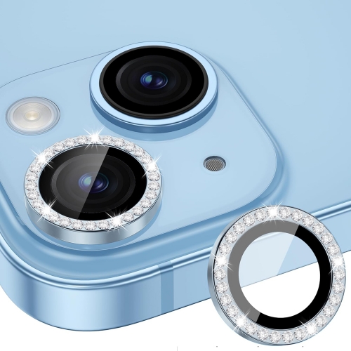 Стъклен Протектор Diamond за камерата на iPhone 15 Plus, Син