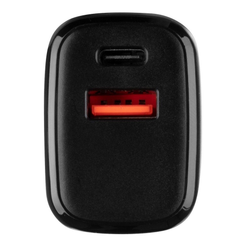 Зарядно 220v Tactical Base Plug Dual 20W USB-A / USB-C, Черен