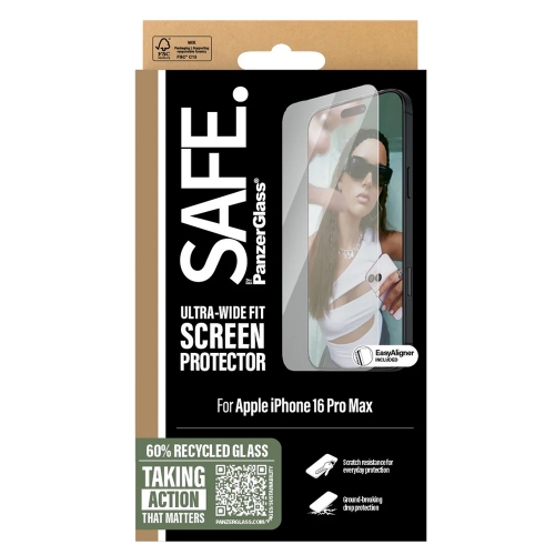 Стъклен Протектор SAFE за iPhone 16 Pro Max Ultra-Wide Fit
