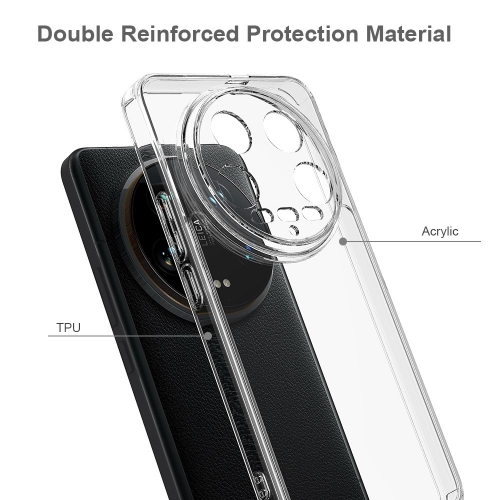 Удароустойчив калъф Acrylic за Xiaomi 14 Ultra, Прозрачен