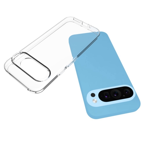 Силиконов калъф за Google Pixel 9 / Pixel 9 Pro, Прозрачен