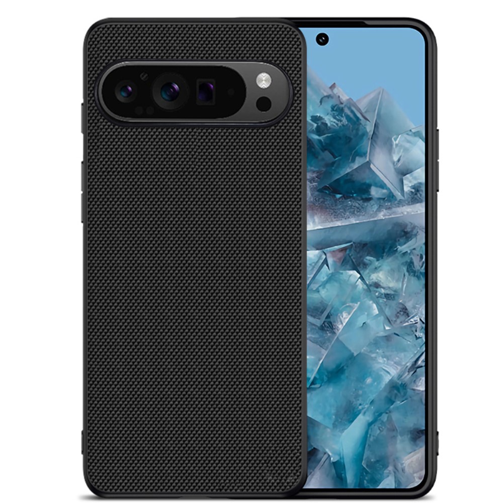 Силиконов калъф Nylon Coated за Google Pixel 9 / Pixel 9 Pro, Черен