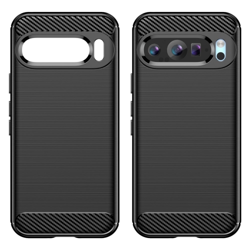 Силиконов Калъф Carbon Fibre за Google Pixel 9 / Pixel 9 Pro, Черен