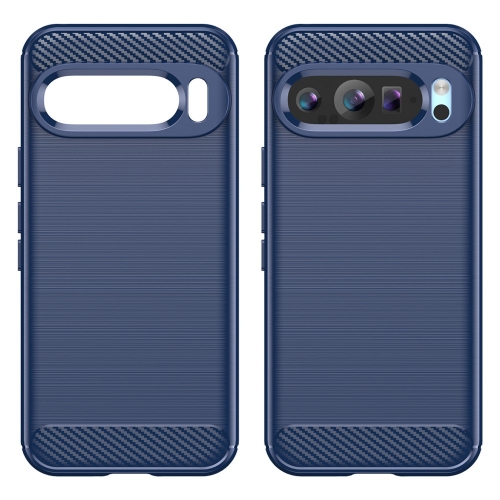 Силиконов Калъф Carbon Fibre за Google Pixel 9 / Pixel 9 Pro, Син