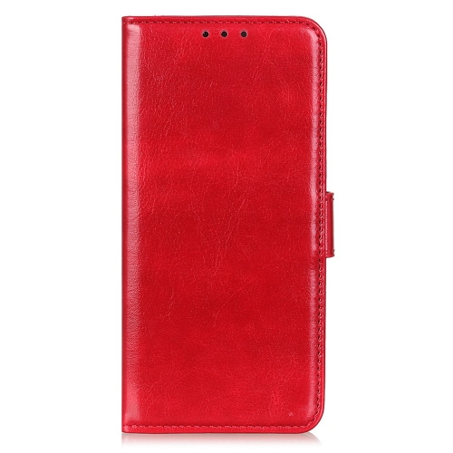 Калъф Тефтер Crazy Horse Leather за Motorola Edge 50 Neo 5G, Червен