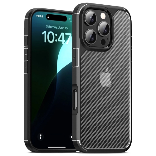 Удароустойчив калъф Shockproof Carbon заiPhone 16 Pro Max, Черен