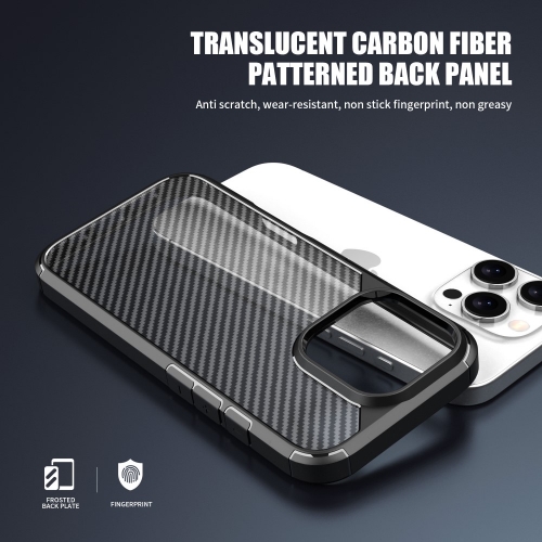 Удароустойчив калъф Shockproof Carbon заiPhone 16 Pro Max, Черен