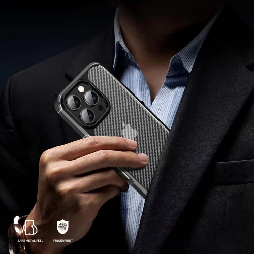 Удароустойчив калъф Shockproof Carbon заiPhone 16 Pro Max, Черен