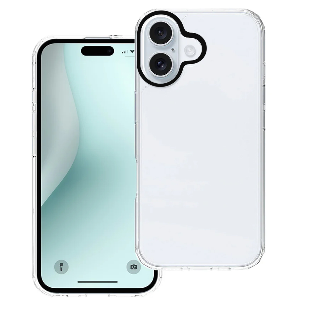 Удароустойчив калъф Lightweight за iPhone 16, Прозрачен