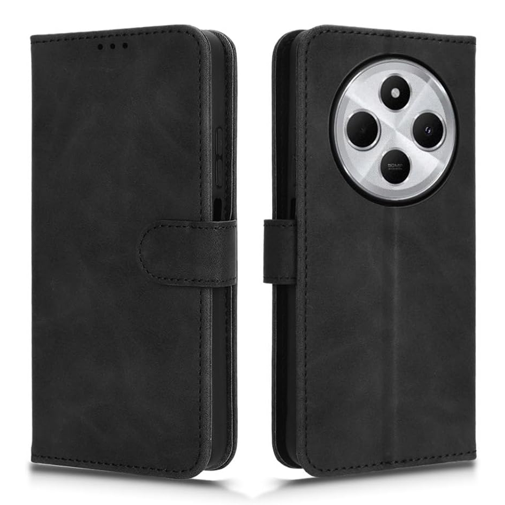 Калъф Тефтер Marva Wallet за Xiaomi Redmi 14C, Черен