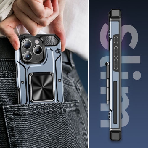Удароустойчив калъф Military Grade Anti-Drop за iPhone 16 Pro, Сив