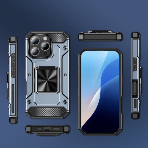 Удароустойчив калъф Military Grade Anti-Drop за iPhone 16 Pro, Сив