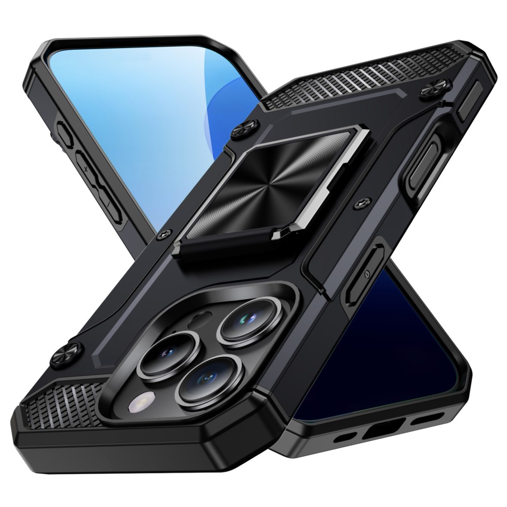 Удароустойчив калъф Military Grade Anti-Drop за iPhone 16 Pro Max, Черен