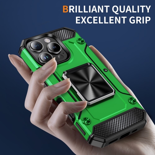 Удароустойчив калъф Military Grade Anti-Drop за iPhone 16 Pro Max, Зелен