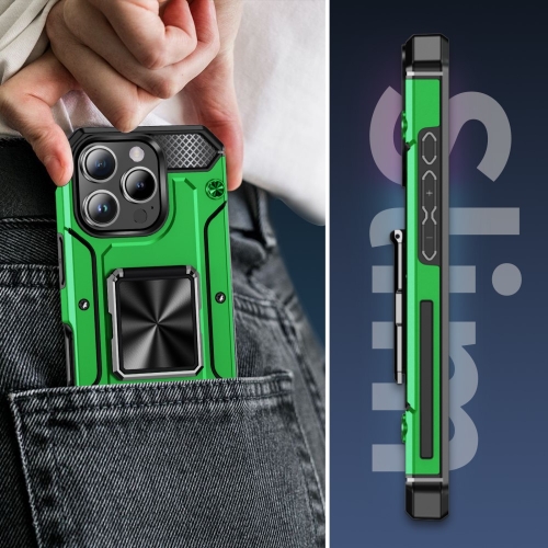 Удароустойчив калъф Military Grade Anti-Drop за iPhone 16 Pro Max, Зелен