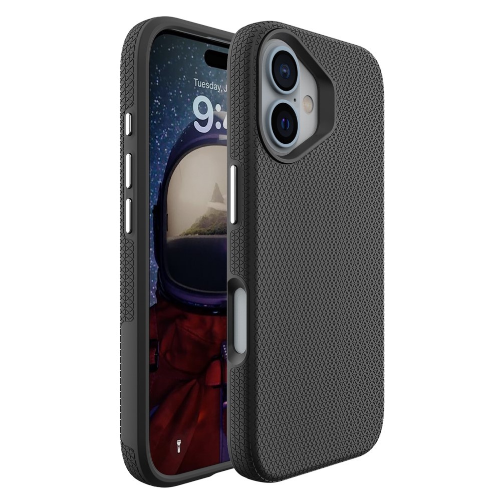 Удароустойчив калъф Liquid Air MagSF за iPhone 16 Plus, Черен