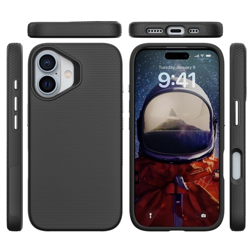 Удароустойчив калъф Liquid Air MagSF за iPhone 16, Черен