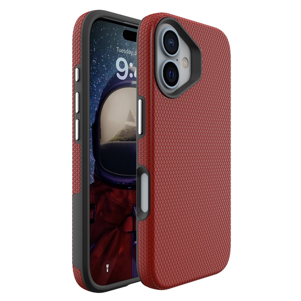 Удароустойчив калъф Liquid Air MagSF за iPhone 16, Червен