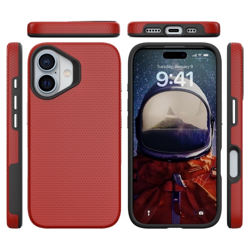 Удароустойчив калъф Liquid Air MagSF за iPhone 16, Червен