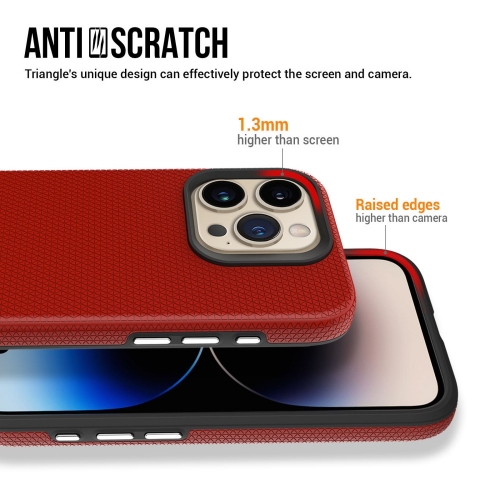Удароустойчив калъф Liquid Air MagSF за iPhone 16 Pro, Червен