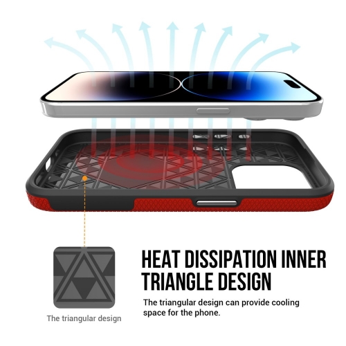Удароустойчив калъф Liquid Air MagSF за iPhone 16 Pro, Червен