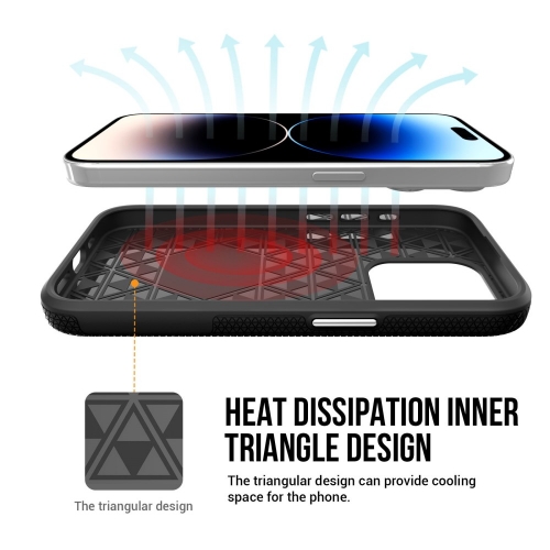 Удароустойчив калъф Liquid Air MagSF за iPhone 16 Pro Max, Черен