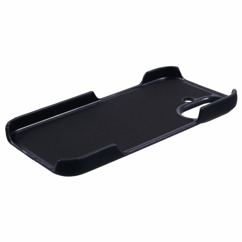Удароустойчив калъф Leather Touch MagSF за iPhone 16 Plus, Черен