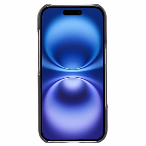 Удароустойчив калъф Leather Touch MagSF за iPhone 16 Plus, Сив