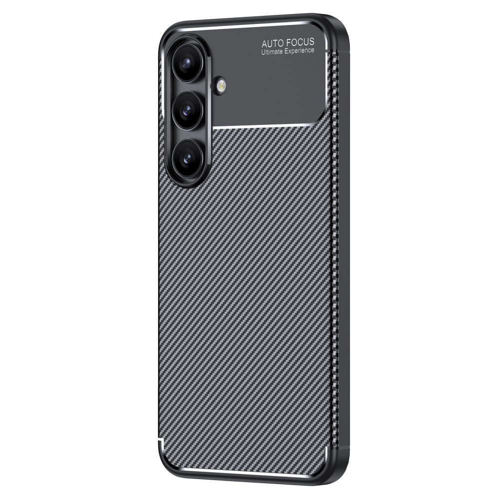 Силиконов калъф Carbon Fiber Texture за Samsung Galaxy S24 FE, Черен