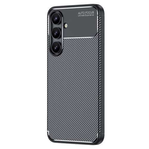 Силиконов калъф Carbon Fiber Texture за Samsung Galaxy S24 FE, Черен