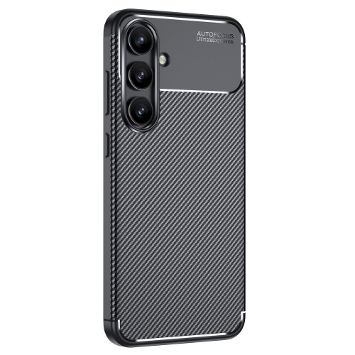Силиконов калъф Carbon Fiber Texture за Samsung Galaxy S24 FE, Черен