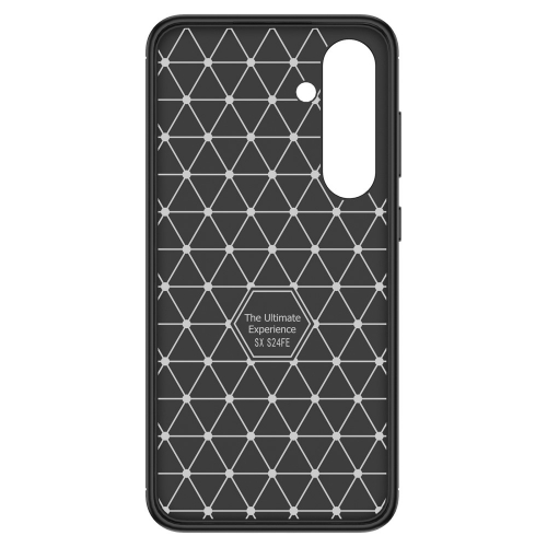 Силиконов калъф Carbon Fiber Texture за Samsung Galaxy S24 FE, Черен