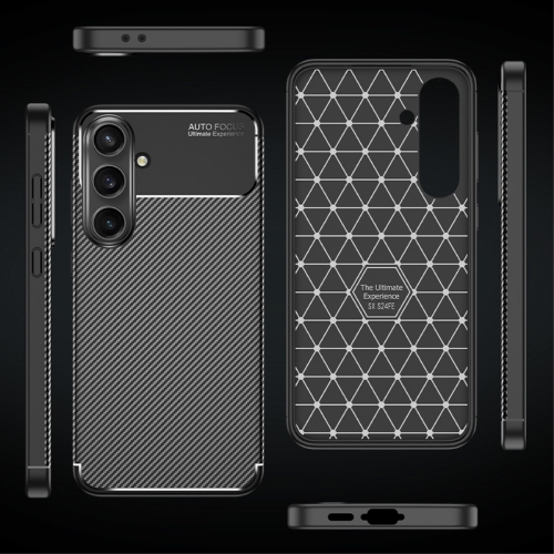 Силиконов калъф Carbon Fiber Texture за Samsung Galaxy S24 FE, Черен