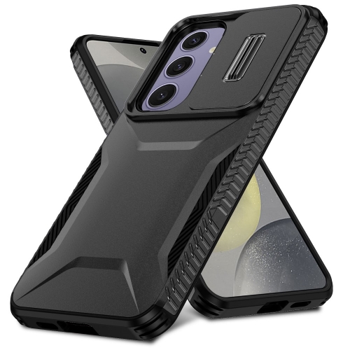 Удароустойчив калъф CamShield Non-slip за Samsung Galaxy S24 FE, Черен