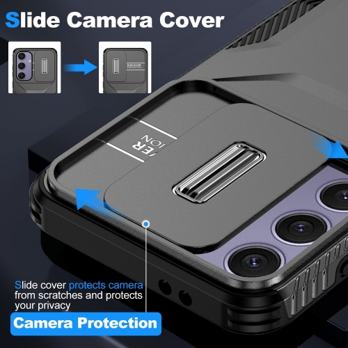 Удароустойчив калъф CamShield Non-slip за Samsung Galaxy S24 FE, Черен