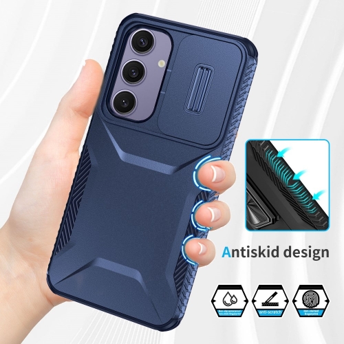 Удароустойчив калъф CamShield Non-slip за Samsung Galaxy S24 FE, Син