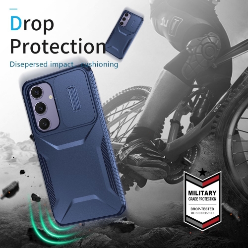 Удароустойчив калъф CamShield Non-slip за Samsung Galaxy S24 FE, Син