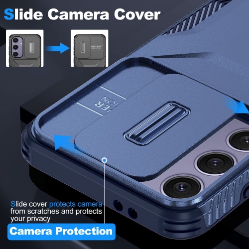Удароустойчив калъф CamShield Non-slip за Samsung Galaxy S24 FE, Син