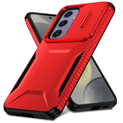 Удароустойчив калъф CamShield Non-slip за Samsung Galaxy S24 FE, Червен
