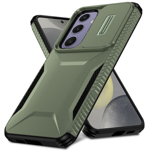Удароустойчив калъф CamShield Non-slip за Samsung Galaxy S24 FE, Зелен