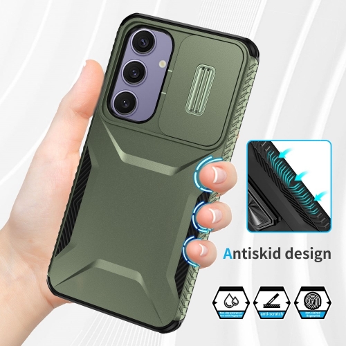 Удароустойчив калъф CamShield Non-slip за Samsung Galaxy S24 FE, Зелен