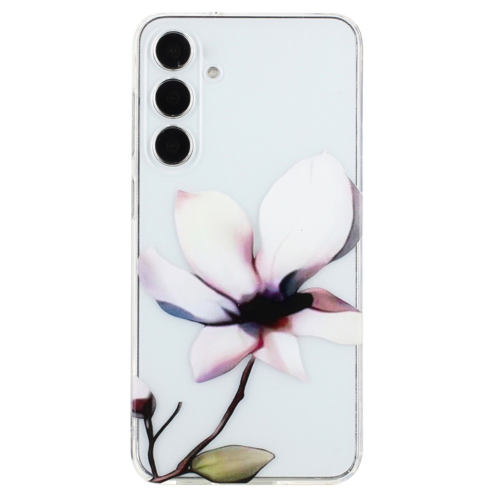 Силиконов калъф за Samsung Galaxy S24 FE, Бели цветя
