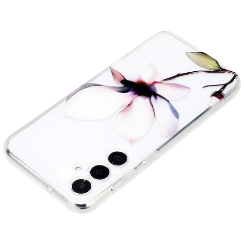 Силиконов калъф за Samsung Galaxy S24 FE, Бели цветя