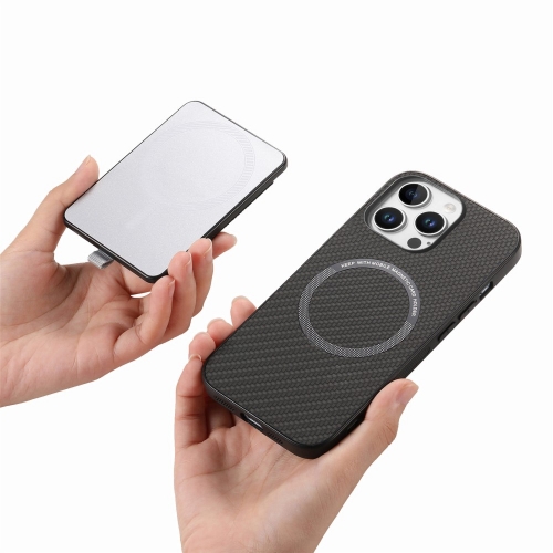 Удароустойчив калъф Leather Card Holder за iPhone 16 Pro Max, Черен