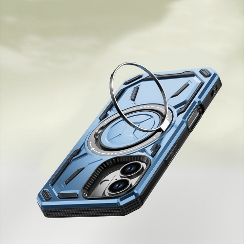 Удароустойчив калъф Big Ring Holder за iPhone 16, Свело син