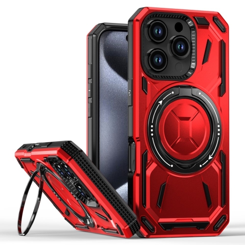 Удароустойчив калъф Big Ring Holder за iPhone 16 Pro, Червен