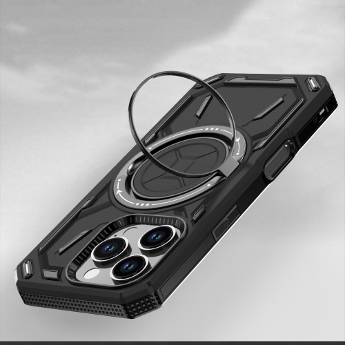 Удароустойчив калъф Big Ring Holder за iPhone 16 Pro Max, Черен