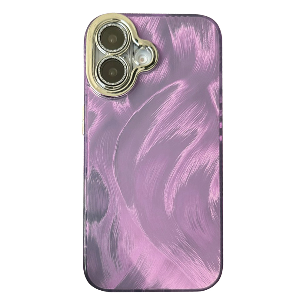 Удароустойчив калъф Silk Pattern за iPhone 16, Лилав