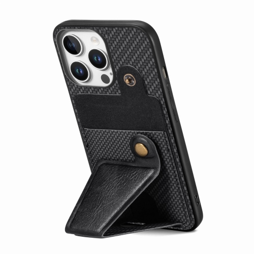 Удароустойчив калъф K-Shaped Kickstand за iPhone 16 Pro Max, Черен