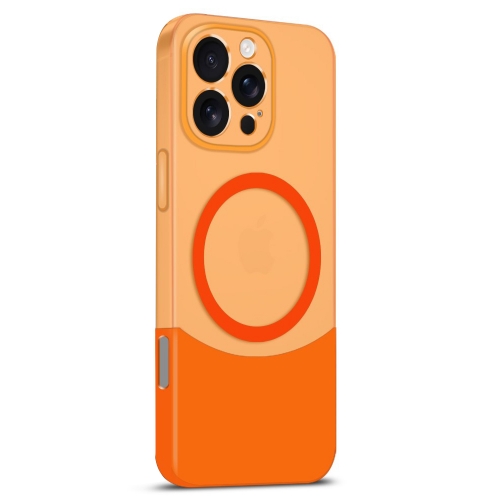 Пластмасов калъф MagSF Splicing Color за iPhone 16 Pro Max, Оранжев